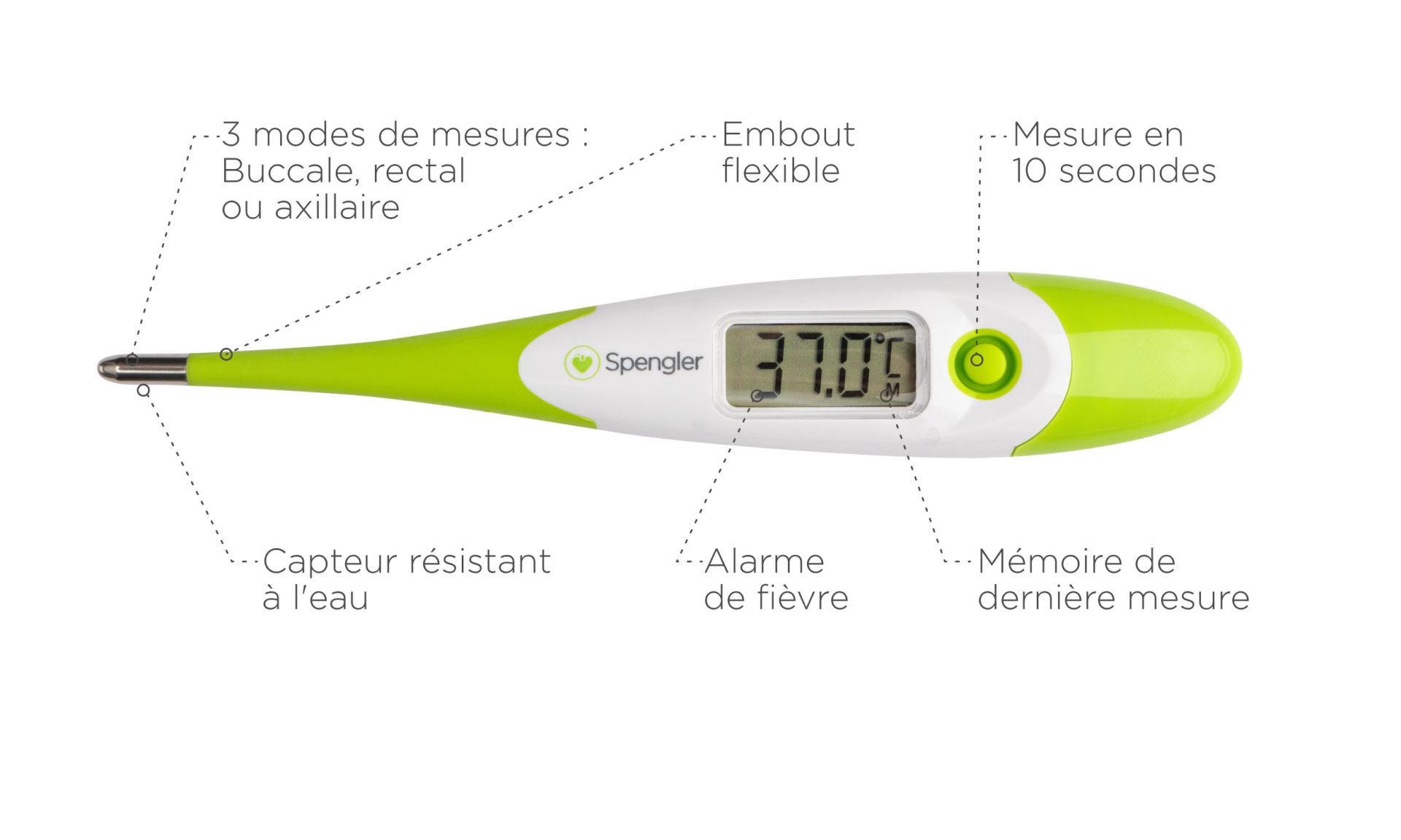 Thermomètre rectal Tempo 10 Flex embout flexible